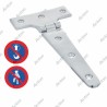 CHARNIÈRE EN T FORGÉE POLIE – INOX A4 – USAGE FIXATION EXTÉRIEURE