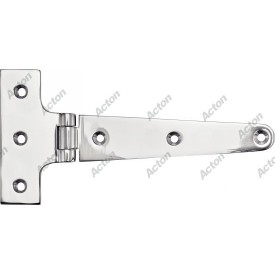CHARNIÈRE EN T FORGÉE POLIE – INOX A4 – USAGE FIXATION EXTÉRIEURE