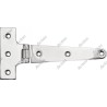 CHARNIÈRE EN T FORGÉE POLIE – INOX A4 – USAGE FIXATION EXTÉRIEURE