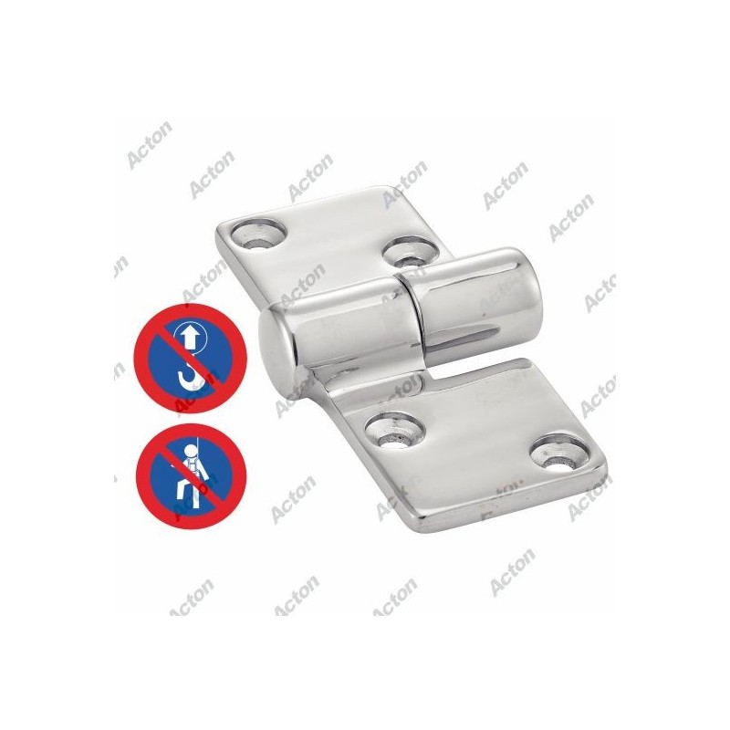 CHARNIÈRE DÉGONDABLE FORGÉE POLIE – INOX A4 – GAUCHE OU DROITE – USAGE EXTÉRIEUR
