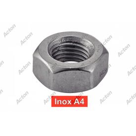 ÉCROU HEXAGONAL INOX A4 PAS FIN – M8 À M36 – VENTE À L’UNITÉ OU EN BOÎTE