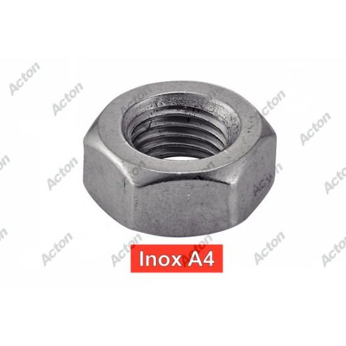 ÉCROU HEXAGONAL INOX A4 PAS FIN – M8 À M36 – VENTE À L’UNITÉ OU EN BOÎTE