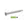Vis autoperceuse tête fraisée six lobes inox A2 DIN 7504 O pour aluminium