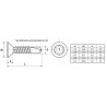 Vis autoperceuse tête fraisée six lobes inox A2 DIN 7504 O pour aluminium