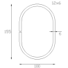 Volute ovale forgée 155x100 mm en acier plat 12x6 mm pour ferronnerie
