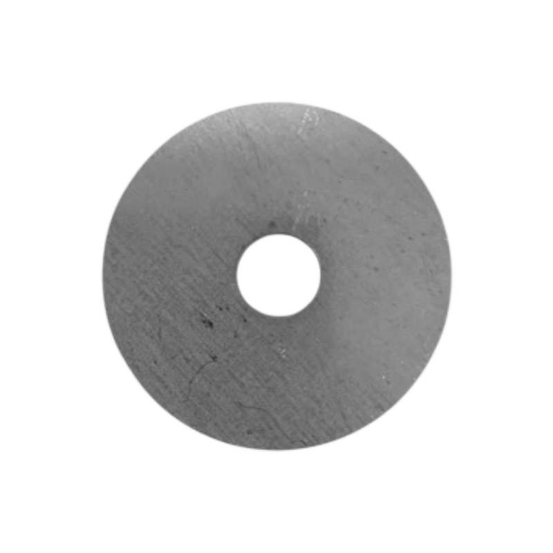 Platine acier ronde Ø50 mm épaisseur 5 mm avec trou central Ø12 mm