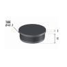 Bouchon rond bombé inox pour tube Ø42,4 ou Ø48,3 mm