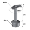 Support main courante inox 135° – Tube Ø42.4 ou Ø48.3 mm