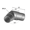 Coude 90° inox Ø42.4 ou 48.3 mm – Main courante et garde-corps