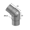 Connecteur inox 316 réglable 135° à 180° Ø42,4 mm sans vis