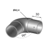 COUDE 90° ARRONDI POUR MAIN COURANTE INOX – TUBE Ø42.4 MM OU Ø48.3 MM
