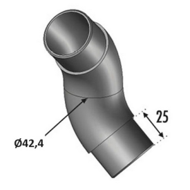 Coude articulé inox main courante angle réglable Ø42,4 ou Ø48,3