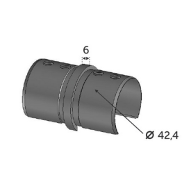 Connecteur droit inox Ø42,4 mm – pour verre 12,76 mm
