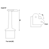 SUPPORT ANGLE 90° INOX 316 POUR TUBE CARRÉ