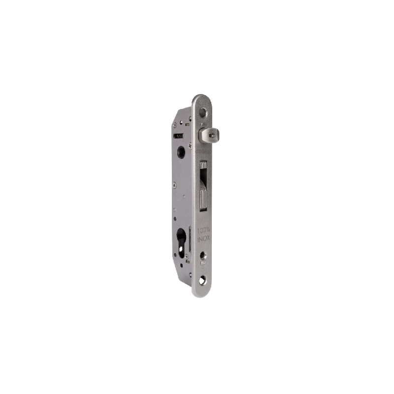 SERRURE À LARDER INOX POUR PORTAIL – TUBE 40/50/60 MM – AXE 20/30/40 MM