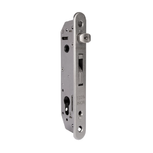 SERRURE À LARDER INOX POUR PORTAIL – TUBE 40/50/60 MM – AXE 20/30/40 MM