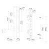 SERRURE À LARDER INOX POUR PORTAIL – TUBE 40 MM– AXE 20 MM