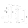 SERRURE À LARDER INOX POUR PORTAIL – TUBE 50 MM – AXE 30 MM