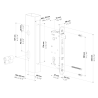 SERRURE À LARDER INOX POUR PORTAIL – TUBE 60 MM – AXE 40 MM