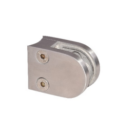 PINCE À VERRE RONDE 50MM – INOX 316 OU ZAMAC – FIXATION SUR PLAT OU TUBE