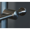 Poteau rond inox 316 avec platine soudée – Montage en applique