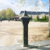 Pointe de lance en acier: fleuron de clôture avec tige carrée
