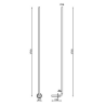 BALUSTRE COUDÉE AVEC ROSACE - H1200 MM - Ø16 MM - ACIER