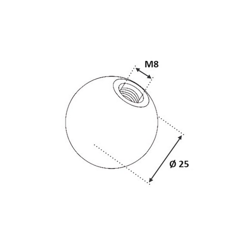 Boule inox 316 | Sphère pleine vissable | Univers marin | Qualité pro