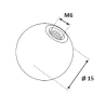 Boule en inox 316 à visser- Ø15 ou 25mm