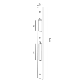 Serrure Inox pour profil métallique