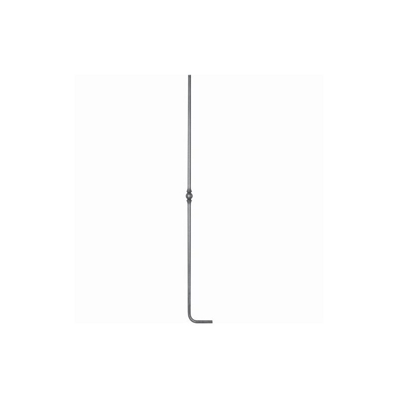 BARREAU FORGÉ COUDÉ H1200 MM Ø14 MM EN ACIER – ANGLE 90° AVEC DÉPORT 130 MM