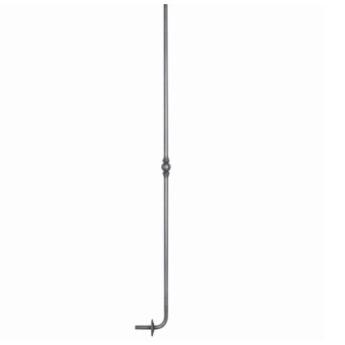 BALUSTRE COUDÉE AVEC ROSACE – BARREAU H1200 MM