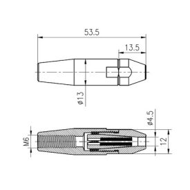 FIXATION TENDEUR À VISSER POUR CÂBLE Ø4MM – INOX 316