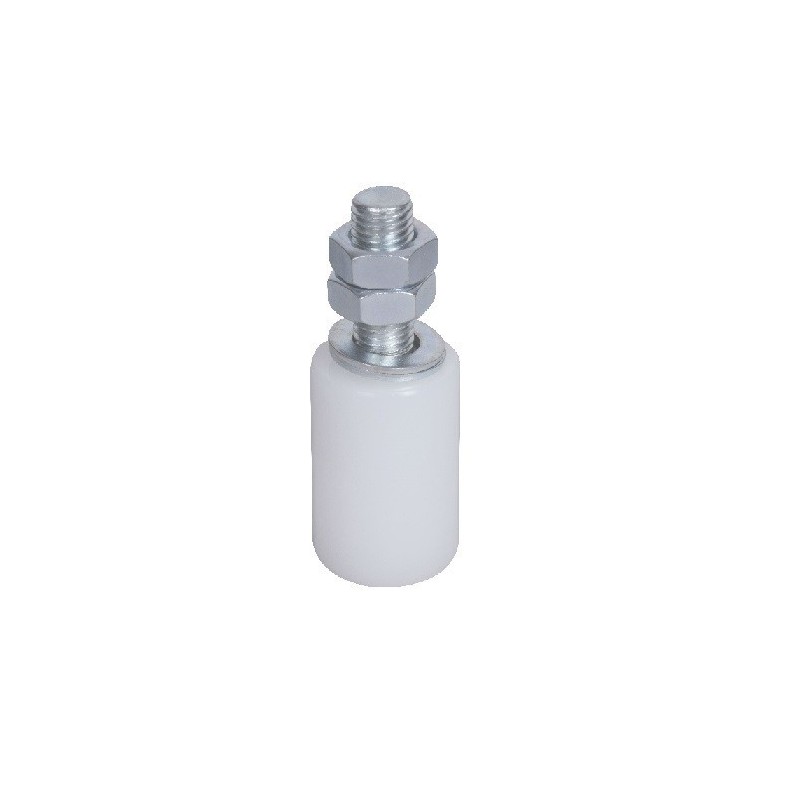 Rouleau de guidage en nylon avec tige en inox pour portail coulissant