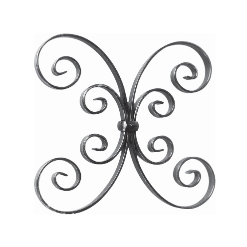 Tableau volutes Brésil en acier 250x250 mm motif décoratif en arabesques