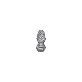 tête de départ pigne en fer sur embase diamètre 60 mm pour finition rampe