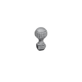 tête de départ en fer sur embase diamètre 80 mm finition garde corps