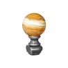 boule de départ "Onyx Brun" en fer sur embase diamètre 95 mm pour finition rampe