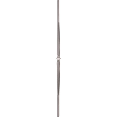 Barreau carré 14 mm acier avec insert central inox poli verni