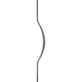 Barreau L120 en fer forgé ondulé pour garde-corps longueur 1150 mm