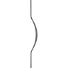 Barreau L120 en fer forgé ondulé pour garde-corps longueur 1150 mm