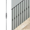 Barreau acier forgé grenaillé 1000 mm – carré 14 mm