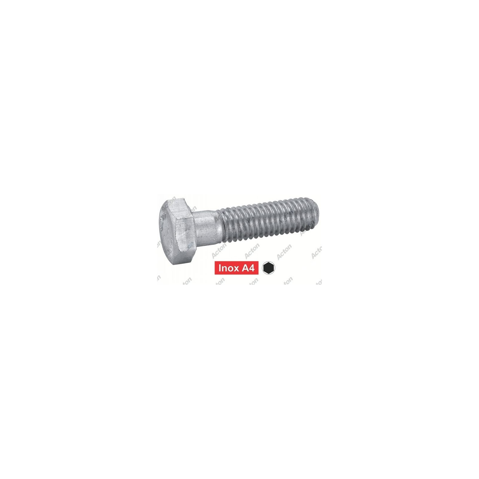 Boulon à Tête Hexagonale 1/4-20 X 6 Inox