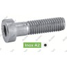 Vis CHC inox A2/70 DIN 6912 – Ø3 à 20 mm – filetage partiel