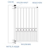 Kit pivots à visser haut et bas pour tubes carrés 30/35/40 mm