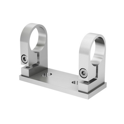 Fixation à l’anglaise platine ovale Ø42.4 mm – Inox 304/316