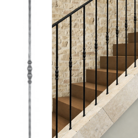 Barreau forgé au pilon carré 14 mm – Acier grenaillé 1000 mm