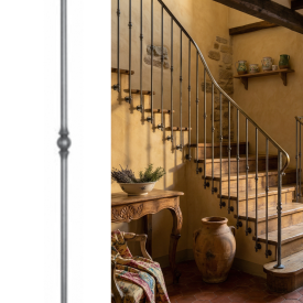 Barreau forgé calibré ébéniste Ø14 mm – Acier 1000 mm