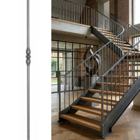 Barreau forgé calibré ébéniste Ø12 mm – Acier 1000 mm