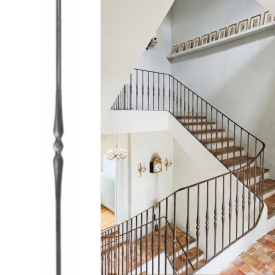 Barreau acier 1 estampe Ø14 mm H1000 – Soudable galvanisable